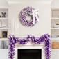 Northlight 9ft. Pre-Lit Purple Flocked Pine Christmas Garland - image 3