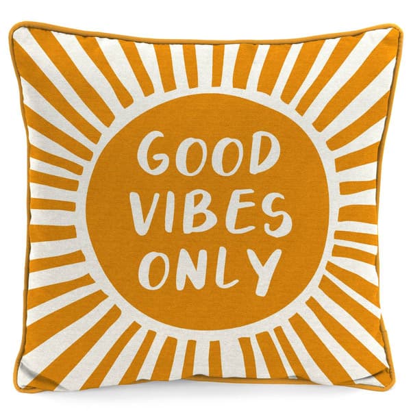 Jordan Manufacturing Good Vibes Only Outdoor Throw Pillow - image 