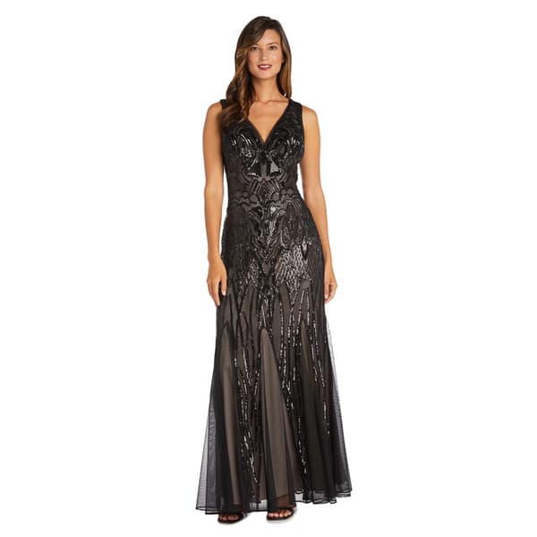 R&M Richards Womens Embellished Sweetheart Neck Evening Dress : :  Clothing, Shoes & Accessories