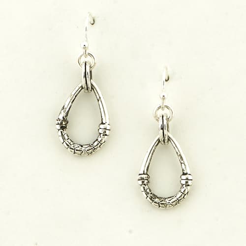 Freedom Nickel Free Small Silver Teardrop Earrings - image 