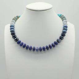 Ashley Cooper(tm) Tonal Blue Statement Necklace