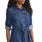 Womens Jones New York Roll Tab Sleeve Belted Shirt Dress - image 4