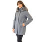 Womens Nine West Full Zip Faux Wool Coat with Faux Fur Hood - image 5