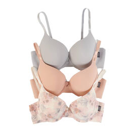 NEW 2 PACK VINCE CAMUTO SMOOTH BAND PUSH-UP BRA. FLORAL/DAWN PINK. SZ 36C 