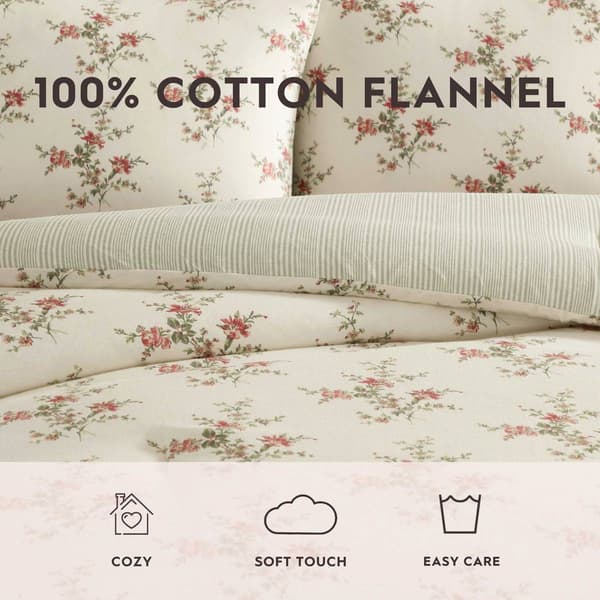 Laura Ashley Jessika Cotton Flannel Comforter Set
