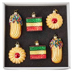Kurt S. Adler 6pc. Noble Gems(tm) Cookie Glass Ornament Set