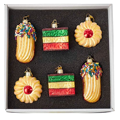 Kurt S. Adler 6pc. Noble Gems&#40;tm&#41; Cookie Glass Ornament Set - image 