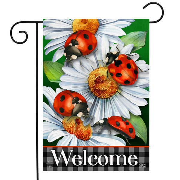 Briarwood Lane Ladybugs & Daisies Garden Flag - image 