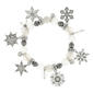 Silver Plated Snowflake Charm Bracelet - image 1