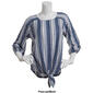 Womens Preswick & Moore 3/4 Sleeve Tie Front Knit Blouse - image 4