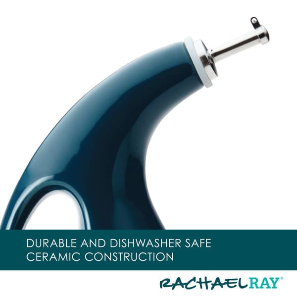 Rachael Ray 2pc. Ceramic EVOO Oil/Vinegar Dispensing Set - Teal