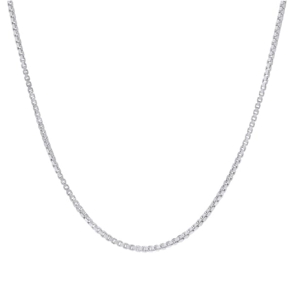 Sterling Silver 16in. Box Chain Necklace - image 