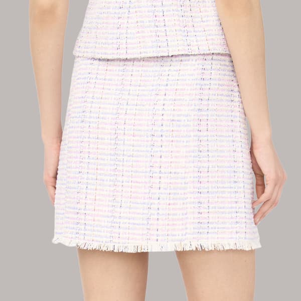 Womens Cece Tweed Frayed Hem Mini Slim Skirt