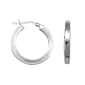 Sterling Silver 25mm Square Tube Hoop Earrings - image 1