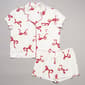 Womens Laura Ashley® Short Sleeve & Shorts Bow Pajama Set - image 1