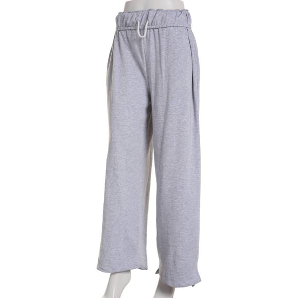 Juniors Urban Rebel Marled Folded Waist Fleece Sweatpants - image 