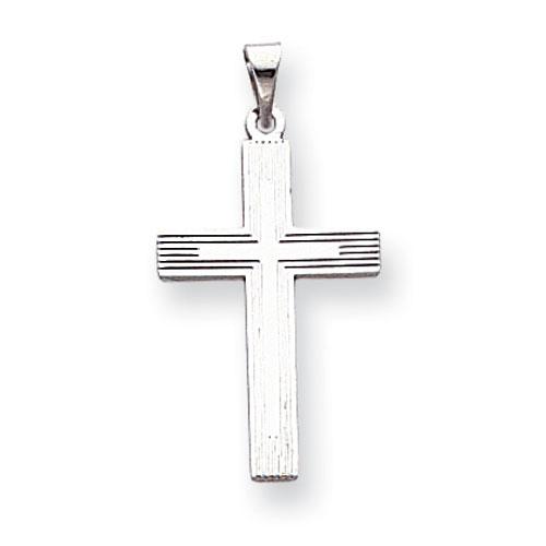 Unisex Gold Classics(tm) 14kt. White Gold Solid Cross - image 