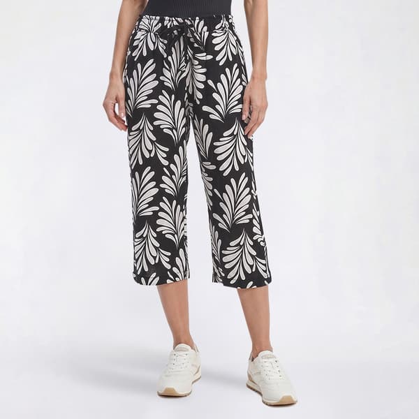 Petite da-sh Linen Drawstring Tie Leaf Capris