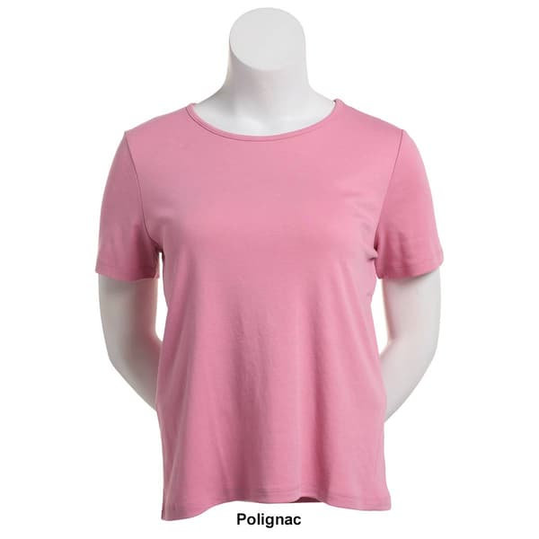Womens Hasting & Smith Short Sleeve Solid Crew Neck Tee