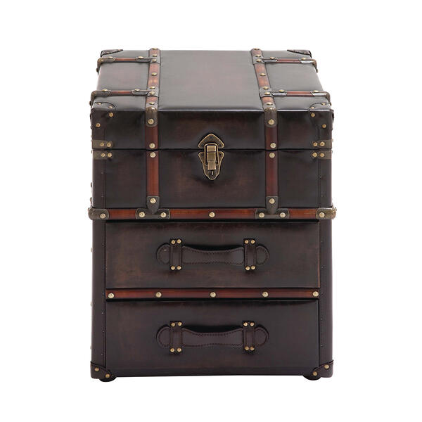 9th & Pike&#40;R&#41; Dark Wood Steamer Trunk - image 