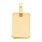 Mens Gold Classics&#40;tm&#41; 10kt. Yellow Gold Rectangle Dog Tag Charm - image 1