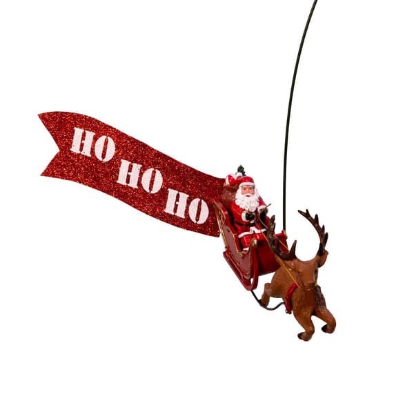Kurt S. Adler 19.7in. Rotating Santa LED Star Tree Topper