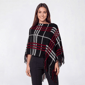 Womens Renshun Plaid Knit Poncho - image 2