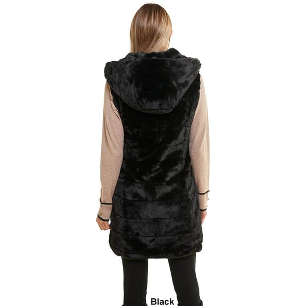 Womens Steve Madden Long Faux Fur Vest