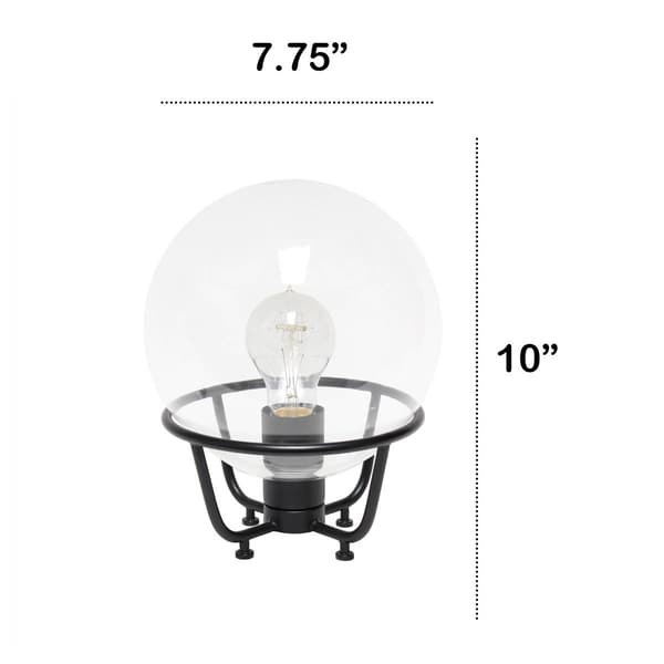 Lalia Home Studio Loft Old World Globe Glass Table Lamp