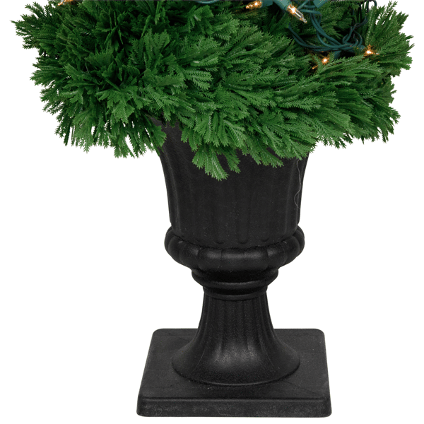 Northlight 4.5ft Real Touch™ Pre-Lit Cedar Double Spiral Tree
