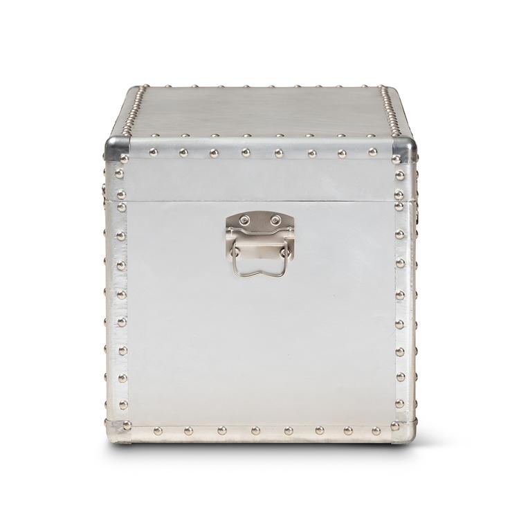 Baxton Studio Serge Metal Storage Trunk