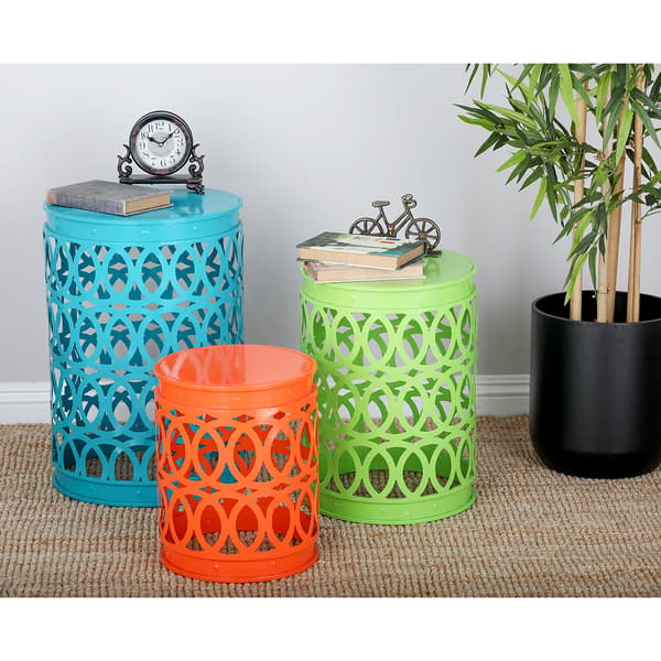 9th &amp; Pike® Multi-Colored Round Metal Accent Table