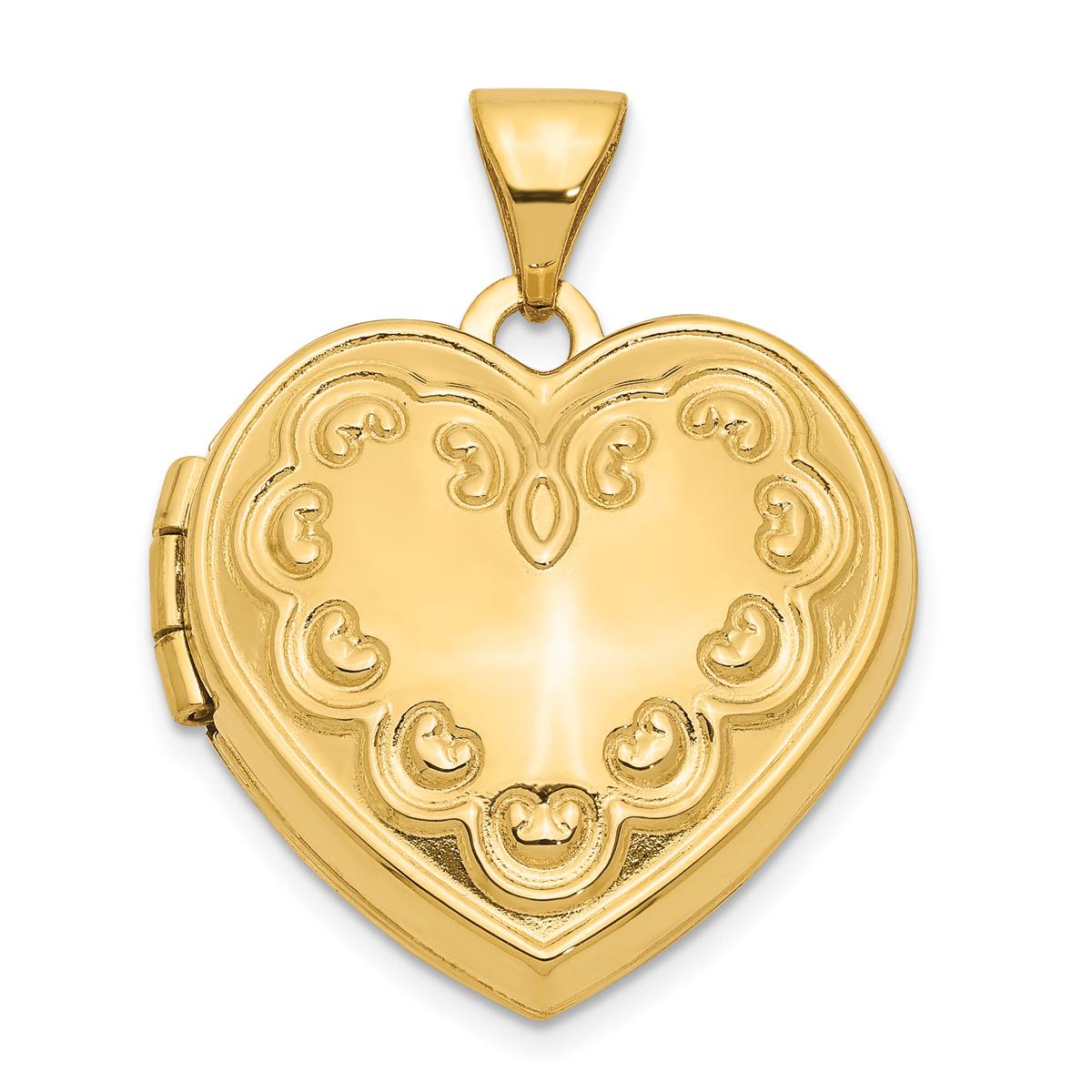 Gold Classics™ 14kt. Gold Domed Heart Locket