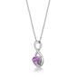 Gemminded  Sterling Silver 6mm Heart Amethyst Pendant - image 2