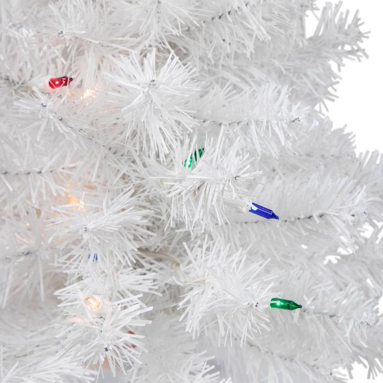 Northlight 18in. Pre-Lit White Artificial Christmas Tree