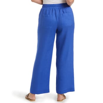 Petite ELLA Wide Leg Solid Linen Pants - Boscov's