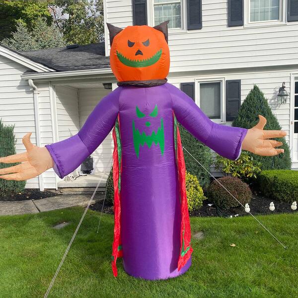 Northlight Seasonal 8ft. Jack-O-Lantern Grim Reaper Outdoor Decor - image 