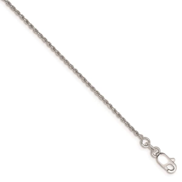 Gold Classics&#40;tm&#41; 10kt. White Gold 1.15mm 9in. Ankle Bracelet - image 