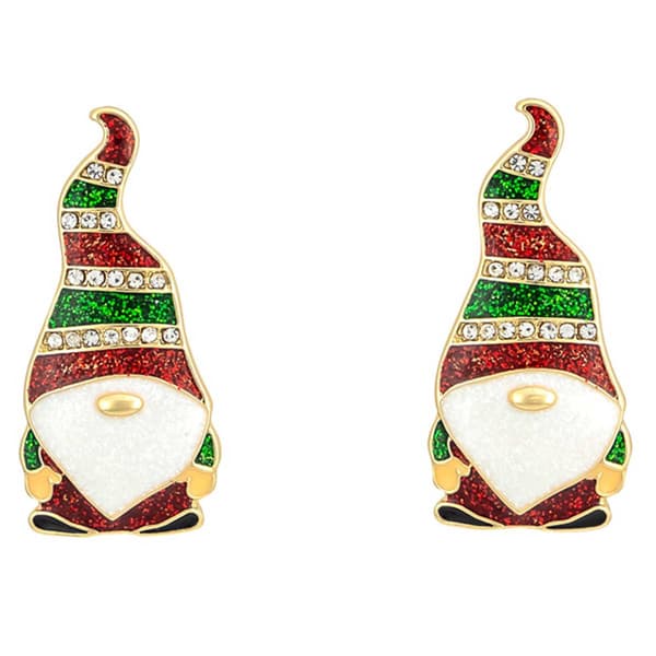 Santa Gnome Post Earrings - image 