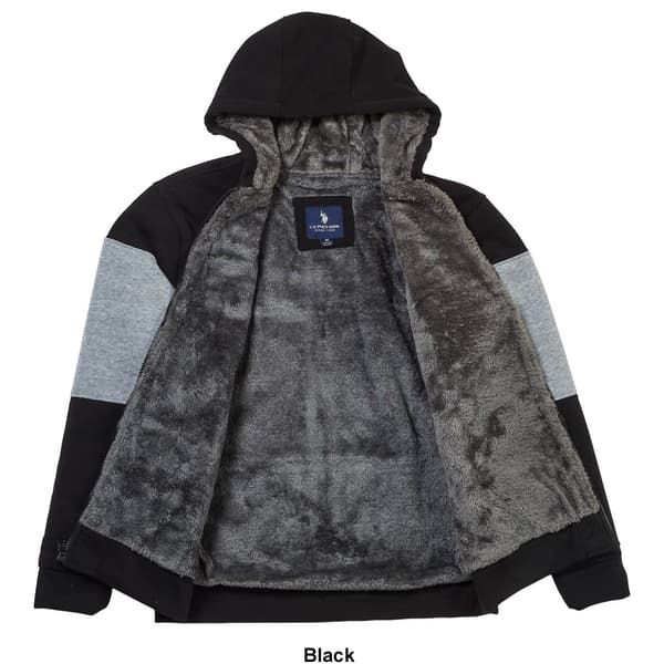 Mens U.S. Polo Assn.&#174; Sherpa Color Block Hoodie