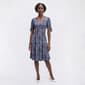 Womens Sami & Jo Short Puff Tie Sleeve Paisley A-Line Dress - image 1