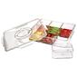 Gourmet Kitchen White Square Petition-6-Compartment Tray - image 3