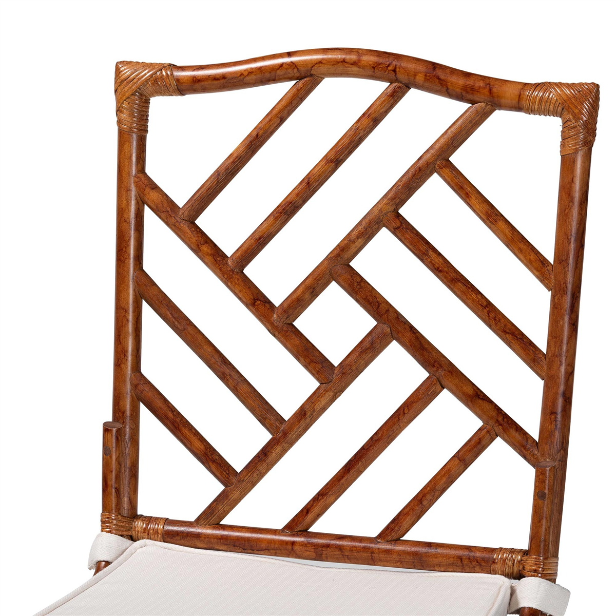 bali & pari Rio Marbled Tortoise Natural Rattan Dining Chair