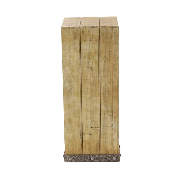 9th & Pike&#174; Brown Wood Rustic Pedestal Table - Set of 3