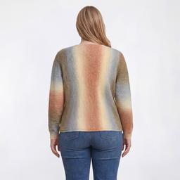 Plus Size Preswick & Moore® Long Sleeve Ombre Wool Sweater