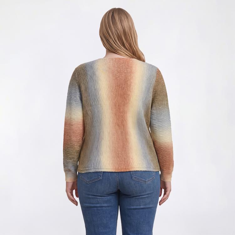 Plus Size Preswick & Moore® Long Sleeve Ombre Wool Sweater