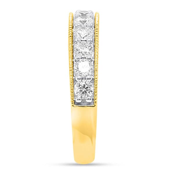 Nova Star® Yellow Gold 1ctw. 11 Lab Grown Diamonds Band Ring