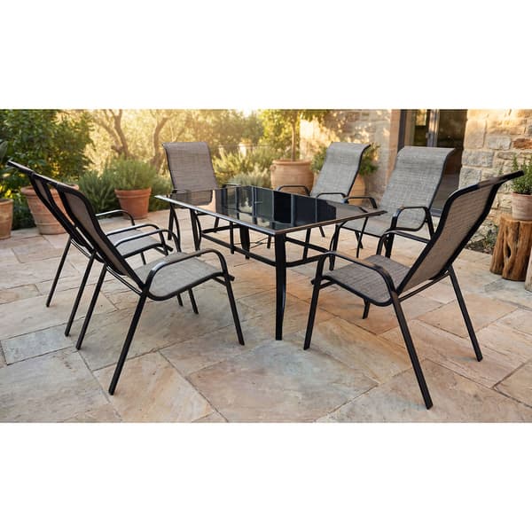 Great Falls Rectangle Glass Top Table