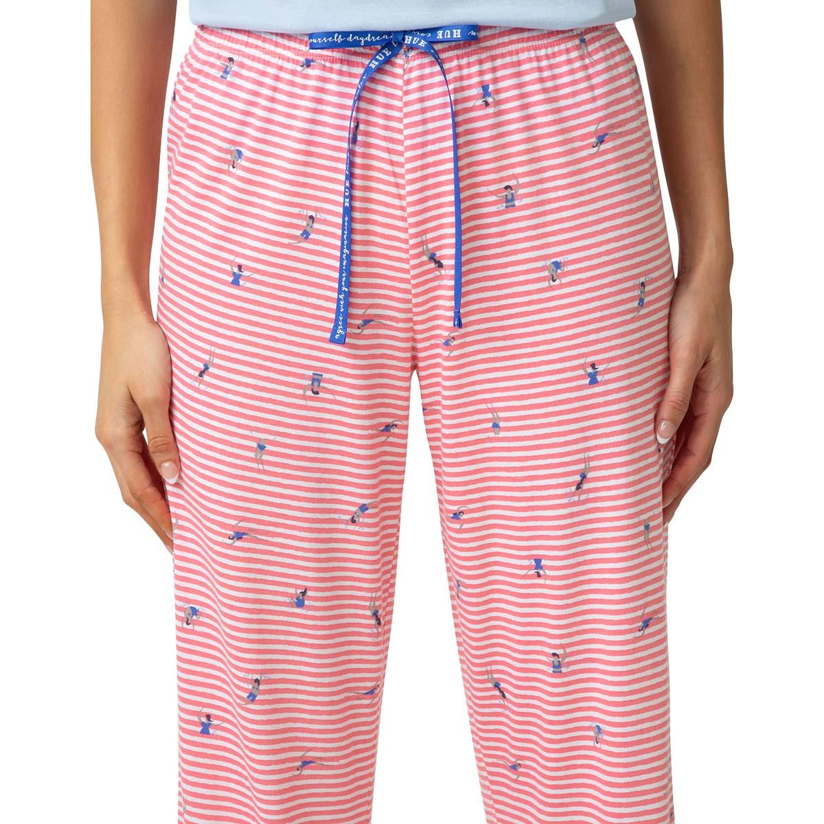 Womens HUE® Swimming In Stripes Pajama Bermuda Shorts