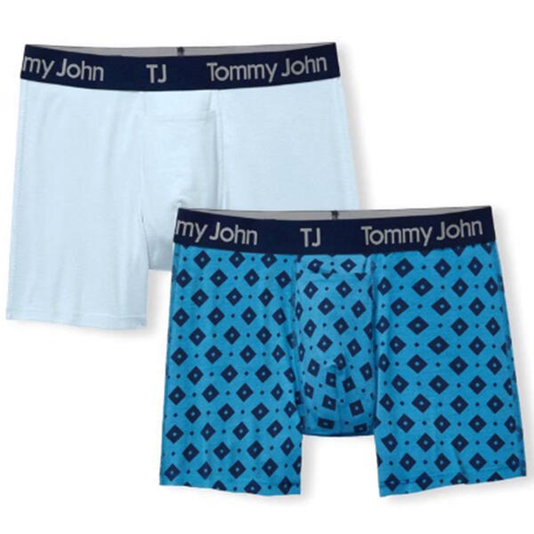 Mens Tommy John 2pk. Boxer Briefs - Crystal Blue - image 